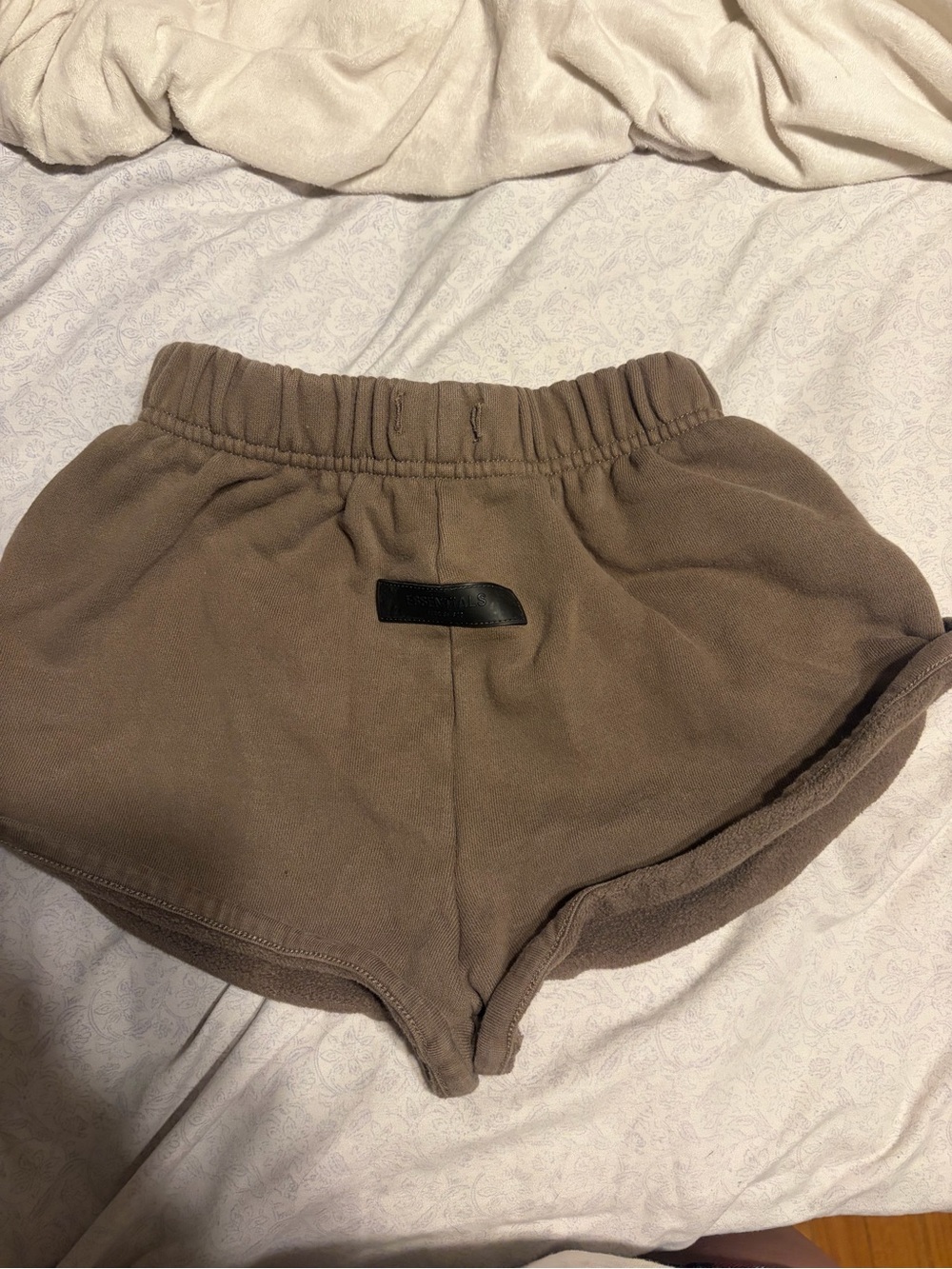 Essentials Fleece Lounge Shorts in Taupe